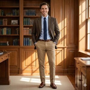 Hickey Freeman Blazer Men 42L Brown Wool Plaid READ Cashmere Sport Coat Dillards